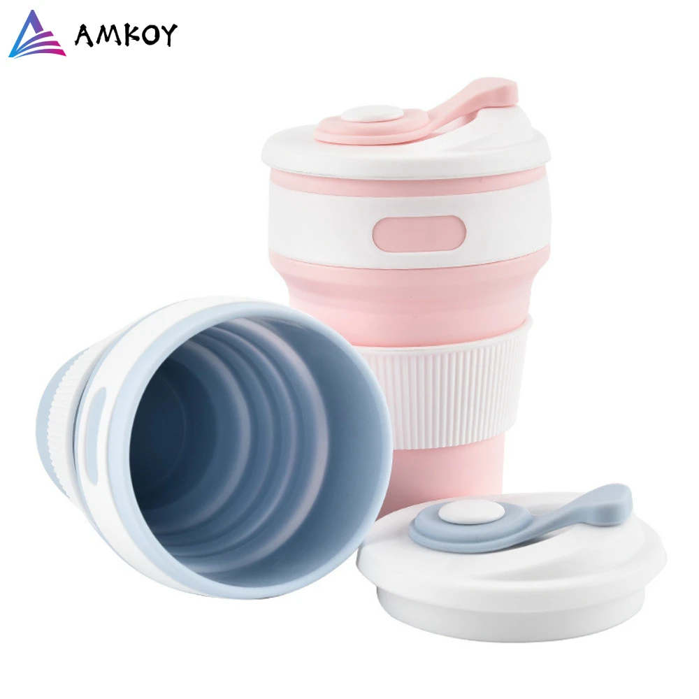 Портативная силиконовая чашка складная телескопическая многофункциональная