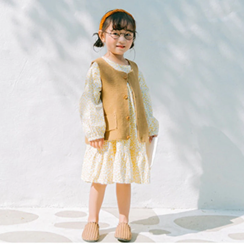 Осенний кардиган для маленьких мальчиков и девочек вязаный свитер верхняя