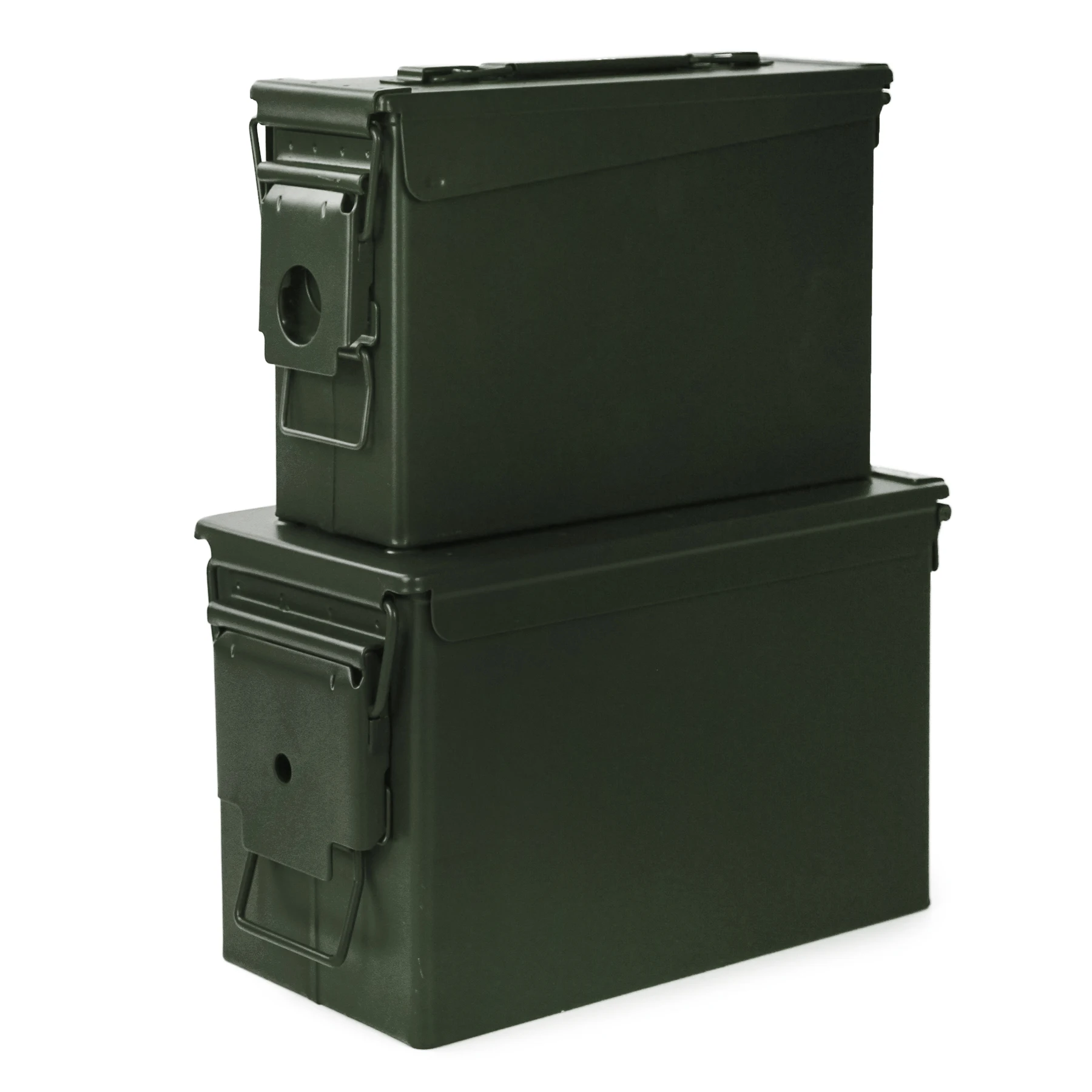 

GUGULUZA 50Cal/30Cal Metal Ammo Can Military Army Solid Steel Waterproof Boxes Stackable Case for Long-Term Ammunition Storage