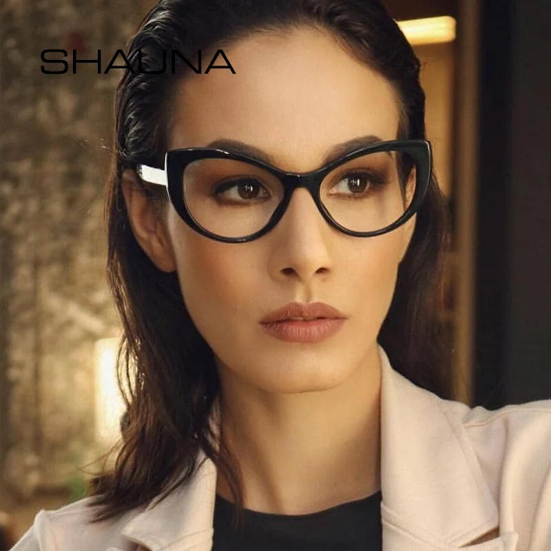 Женские ультралегкие очки SHAUNA TR90 смешанных цветов с оправой в цветочек UV400 |