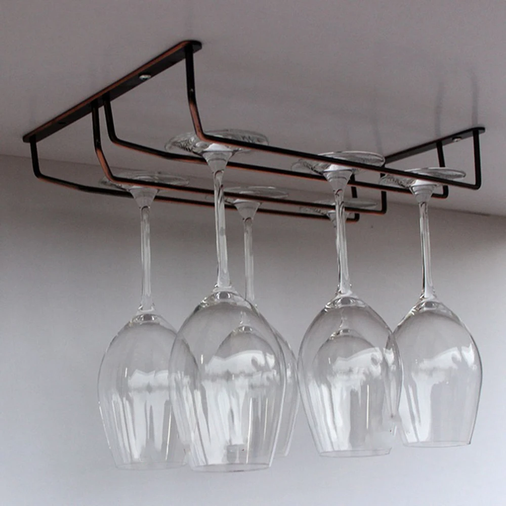 Настенный держатель для вина из нержавеющей стали подвесная стойка бокалов