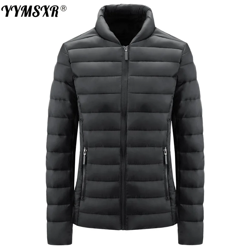 Women's Cotton Jacket 2022 New Winter Light and Thin Solid Color Down Cotton Slim-fit Striped Female Warm Coat High Quality