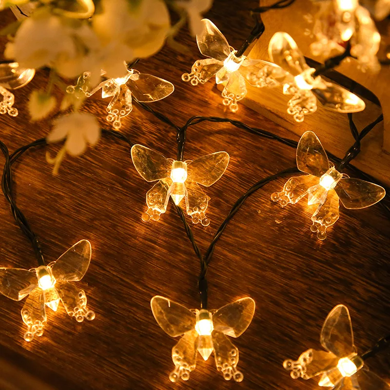 

Fairy Light LED Solar Butterfly Crystal String Solar Led Light Outdoor Garden Lights Birthday Party Wedding Christmas Decoration