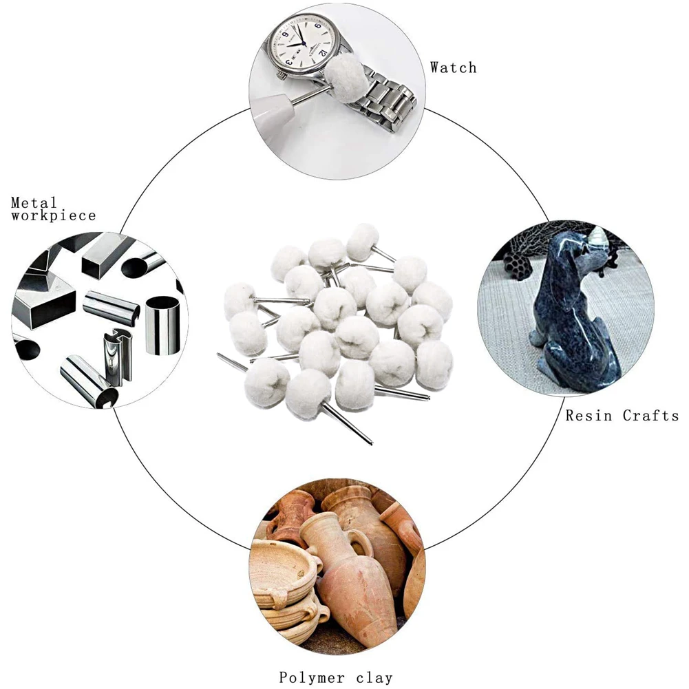 

Polishing Buffing Wheel Set for Dremel Shank for Rotary Tool Accessories Brush Polishing Kit Polishing Buffing Wheel Set 40pcs