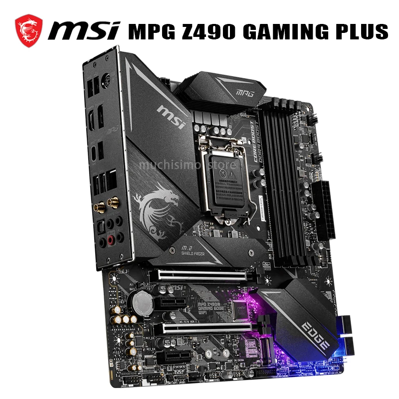 Bestellen LGA 1200 MSI MPG Z490 GAMING PLUS Motherboard Unterstützung 10th-Gen Cpu DDR4 128GB PCI-E 3,0 M.2 Gaming ATX Dota CF PC Z490 Placa-Mãe