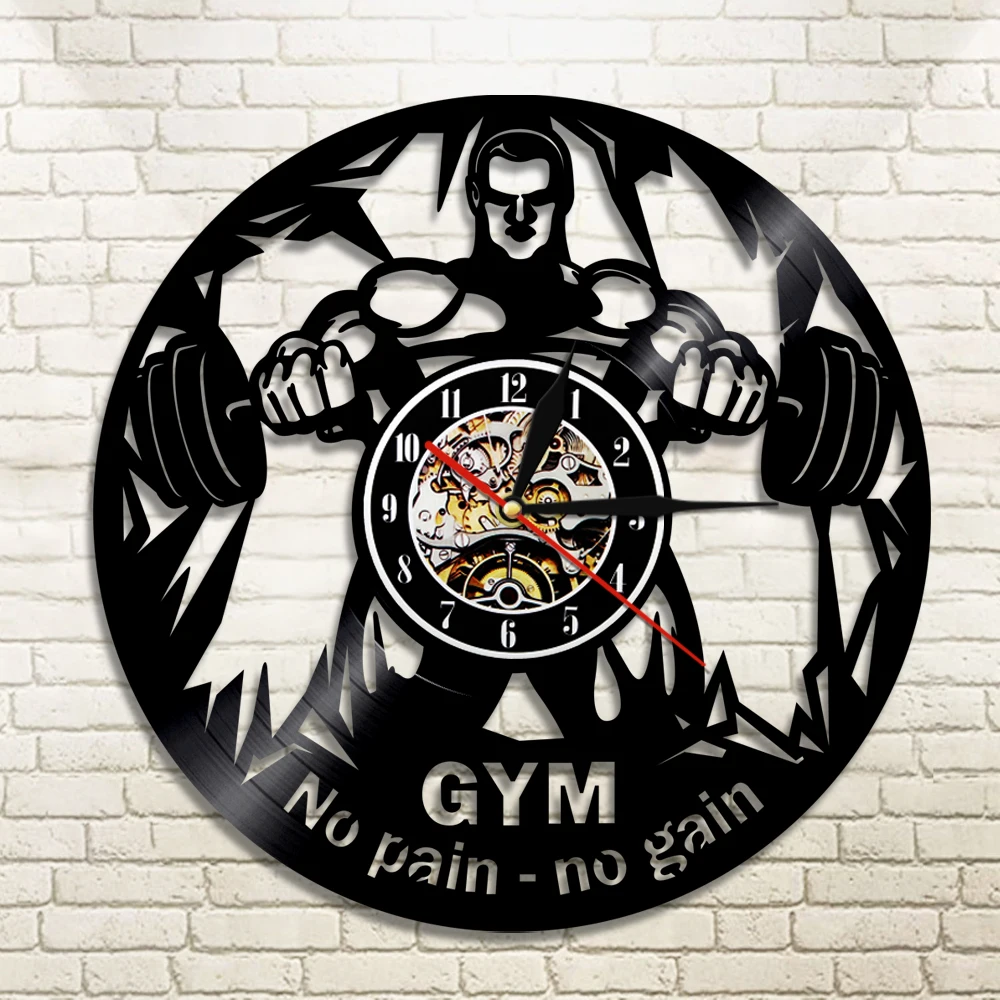 Настенные часы для тренажерного зала настенные с виниловой записью без боли