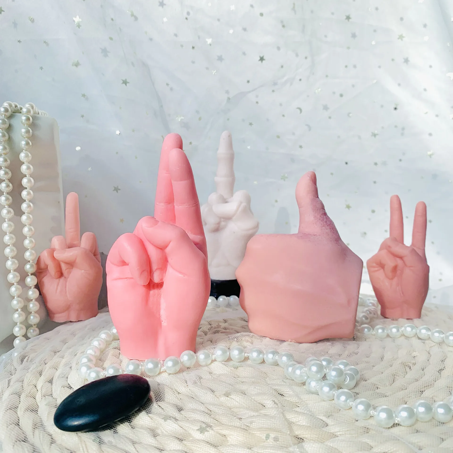 

3d Finger Shape Candle Mold Silicone Soap Mold Diy Plaster Molds Resin Mould Polymer Clay Crafts Mold Home Art Decoration Tool