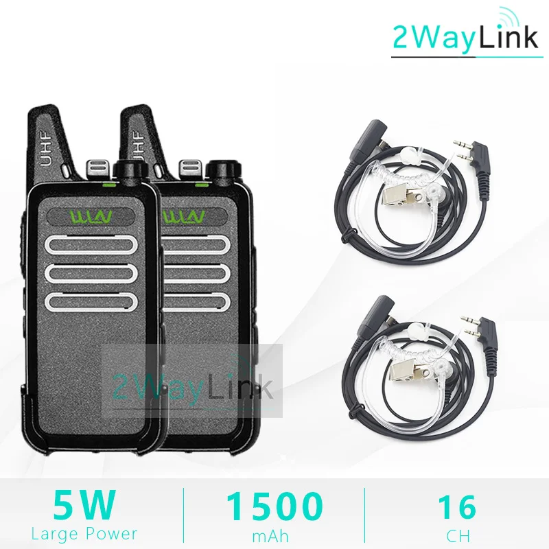2Black-2Acoustic 2 шт. WLN KD-C1 мини-радио 5 Вт портативная рация UHF двухсторонняя рация RT22 ZT-X6 Удобная мини 5 Вт ветчина радио KD-C2 обновленная версия дешевая горячая распродажа - Цвет: 2Black-2Acoustic