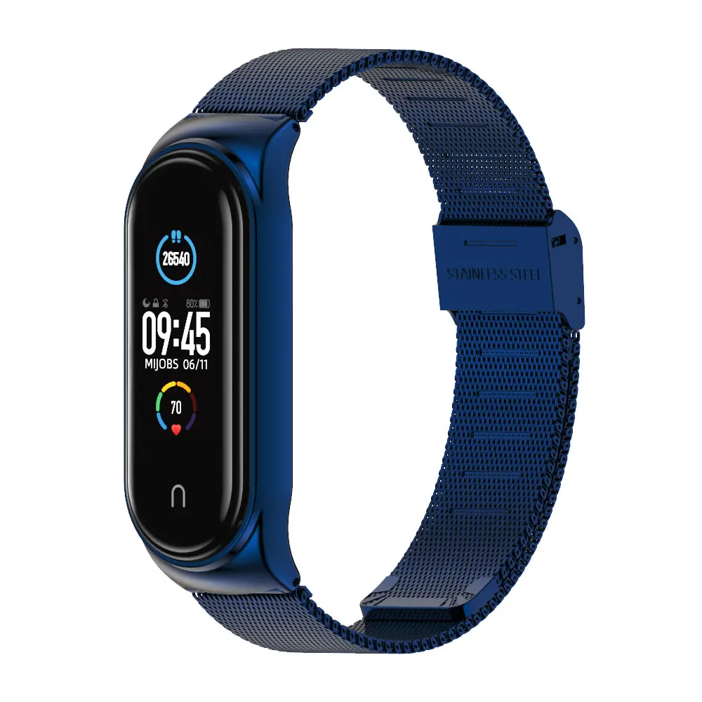 Фото Металлический ремешок для Mi Band 3 4 5, браслет для Miband 5 Opaska Pulseira, браслет для Xiaomi Xiomi мой изгиб 4 глобальная версия №5