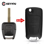 KEYYOU для Opel, модифицированный Автомобильный ключ с двумя кнопками, чехол-брелок для Opel VAUXHALL, VECTRA, ASTRA, ZAFIRA, складной флид
