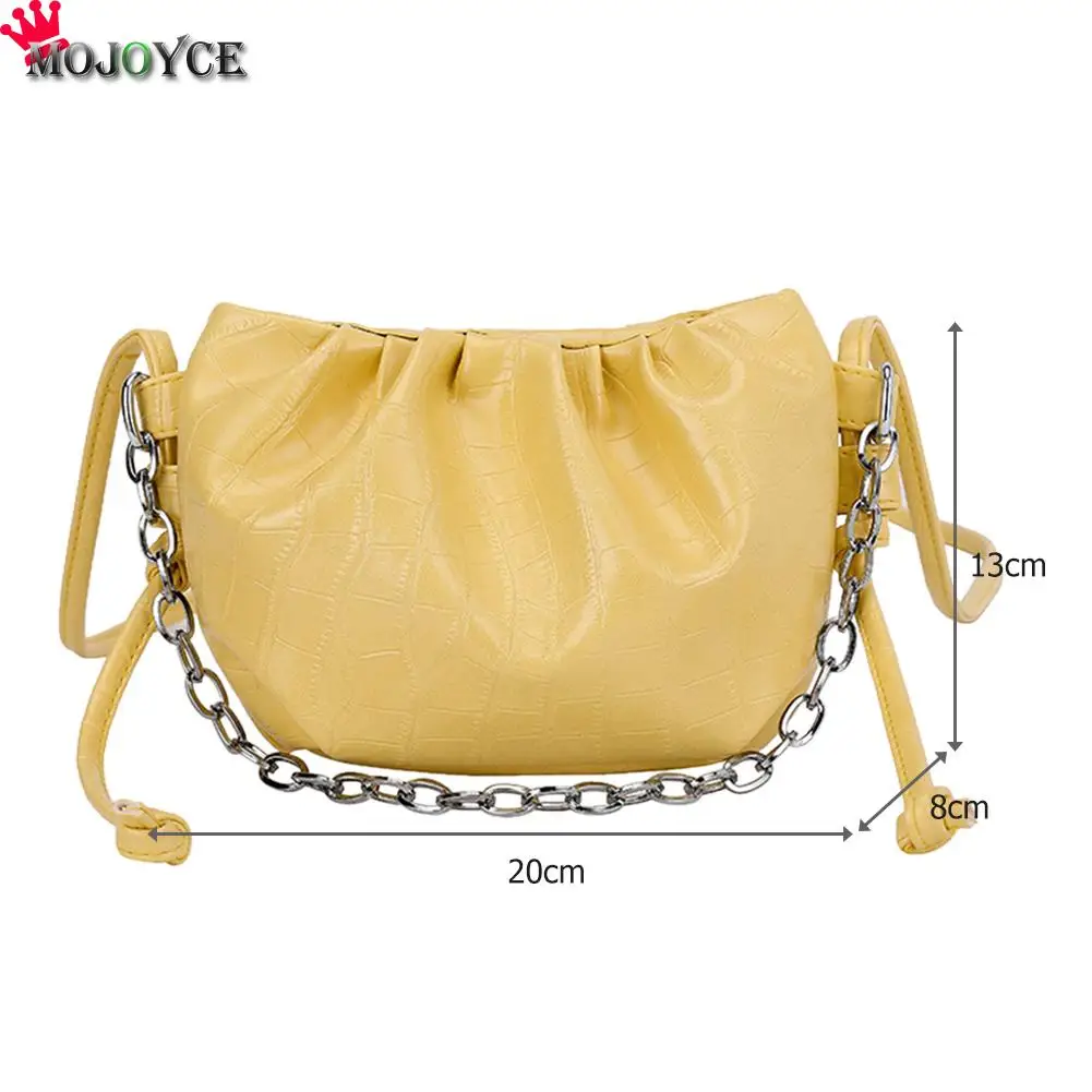 

Popular Simple Female Daily Bag Casual PU Leather Sling Handbag Purse Women Elegant Chain Shoulder Crossbody Bag