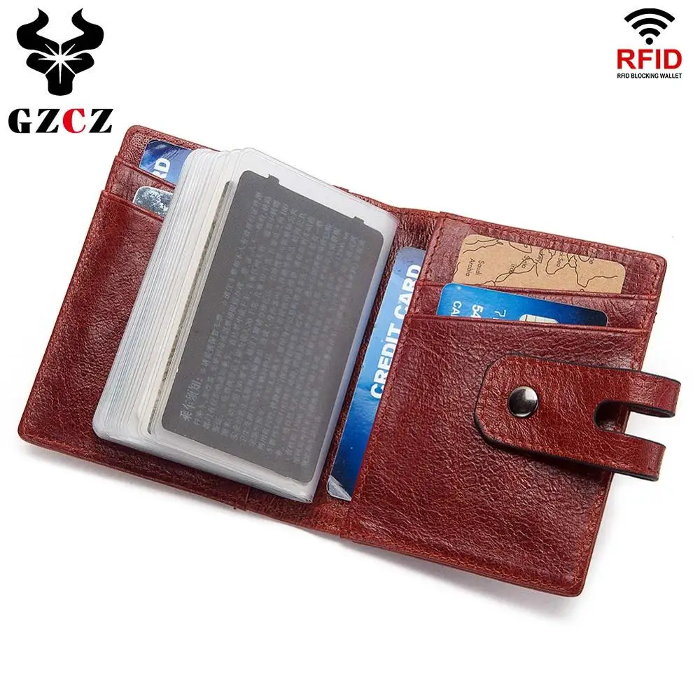 Кошелек GZCZ Женский из натуральной кожи с отделением для карт|Держатели карт и