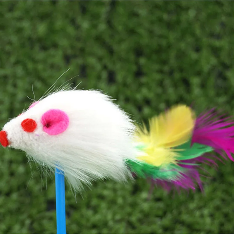 

2021 New Pet Cat Toys Mimi Favorite Tumbler Kitten Desgin Feather Ball Pet Cat Teaser Toys Feather Durable