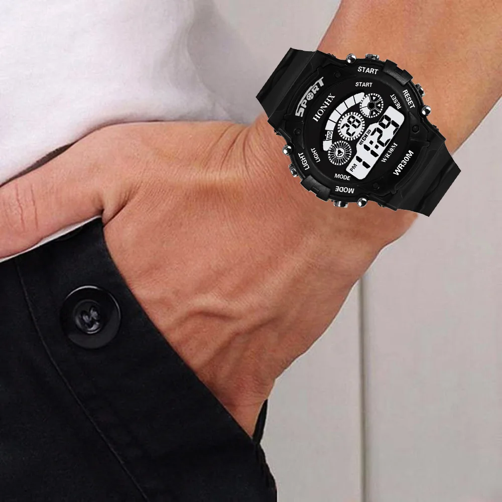 

New Fashion LED Digital Kids Watch Women Men Casual Sport Student Clocks Waterproof Clock Hot montre enfant 2020