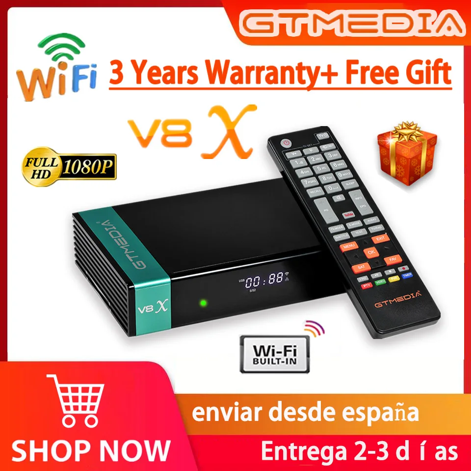 DVB S2 Gtmedia V8X цифра спутниковый телевизионный ресивер Full HD 1080P h.265 GT медиа и