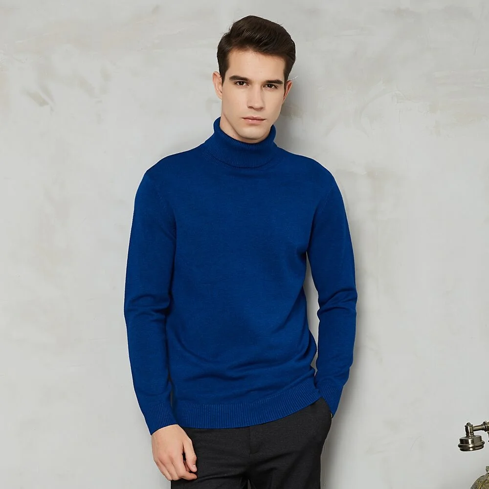 

Slim Sweaters for Male 2021 Winter Warm-Keep Tops and Pullovers Turtleneck Knitted Sweaters Thickened Men's Pullovers PDG2249
