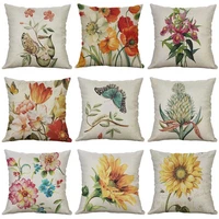sunflower home pillow decorative square cotton linen cover case throw cushion