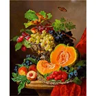 Алмазная 5D картина сделай сам, полноразмернаякруглая вышивка с тыквой, виноградом, ручная работа, украшение для дома, мозаика, творческое искусство