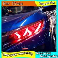 for honda civic x head lights 2016 2020 new civic led head light drl animation led high beam low beam accessories