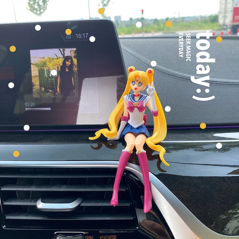 

Car Accessories Products Anime Sailor Moon Beautiful Girl Action Figures Ornaments Balloon Auto Interior Air Outlet Decoration