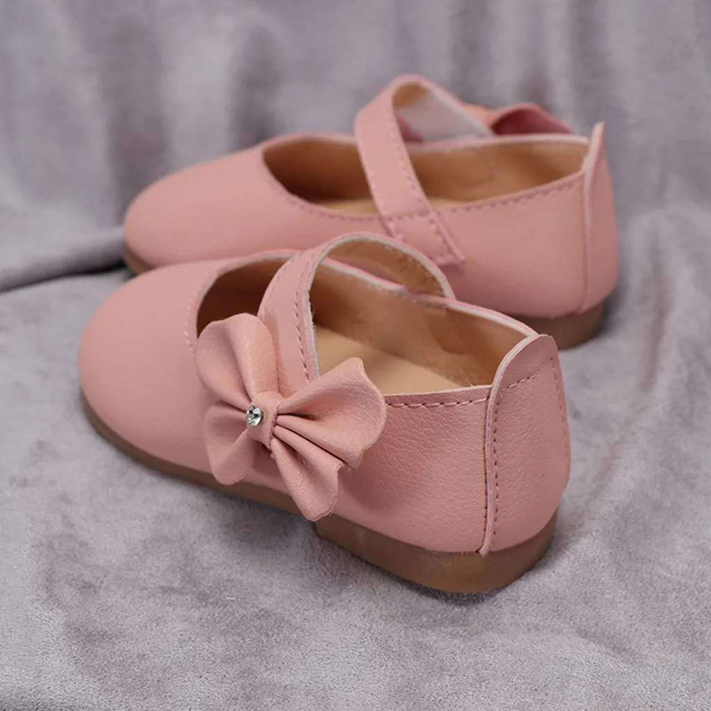 Обувь из искусственной кожи для маленьких девочек 0-18 месяцев нескользящая