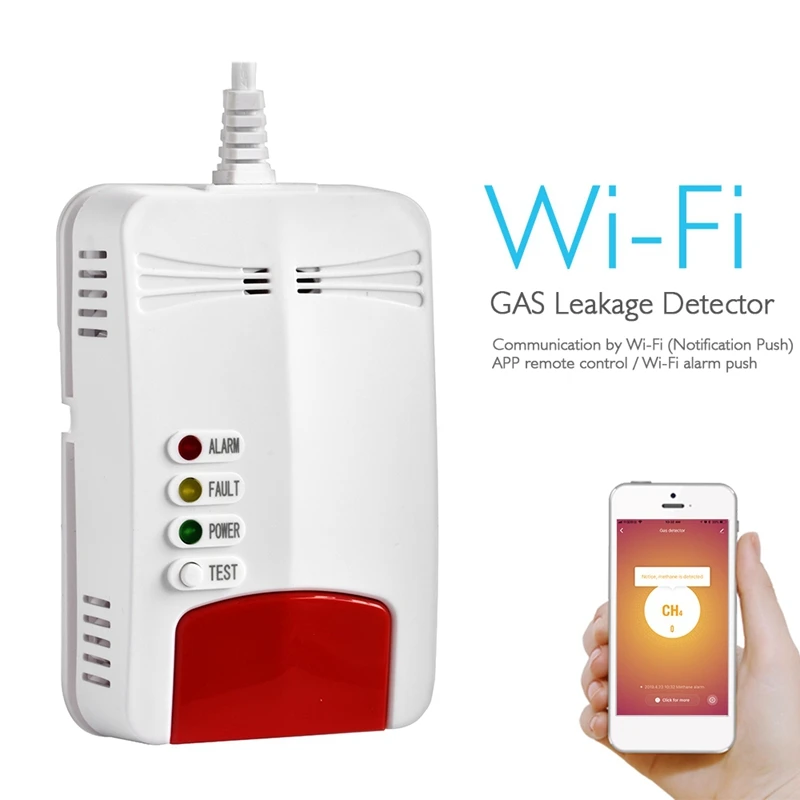 Wifi датчик газа детектор утечки сигнализация Tuya Smart Life приложение Умный дом