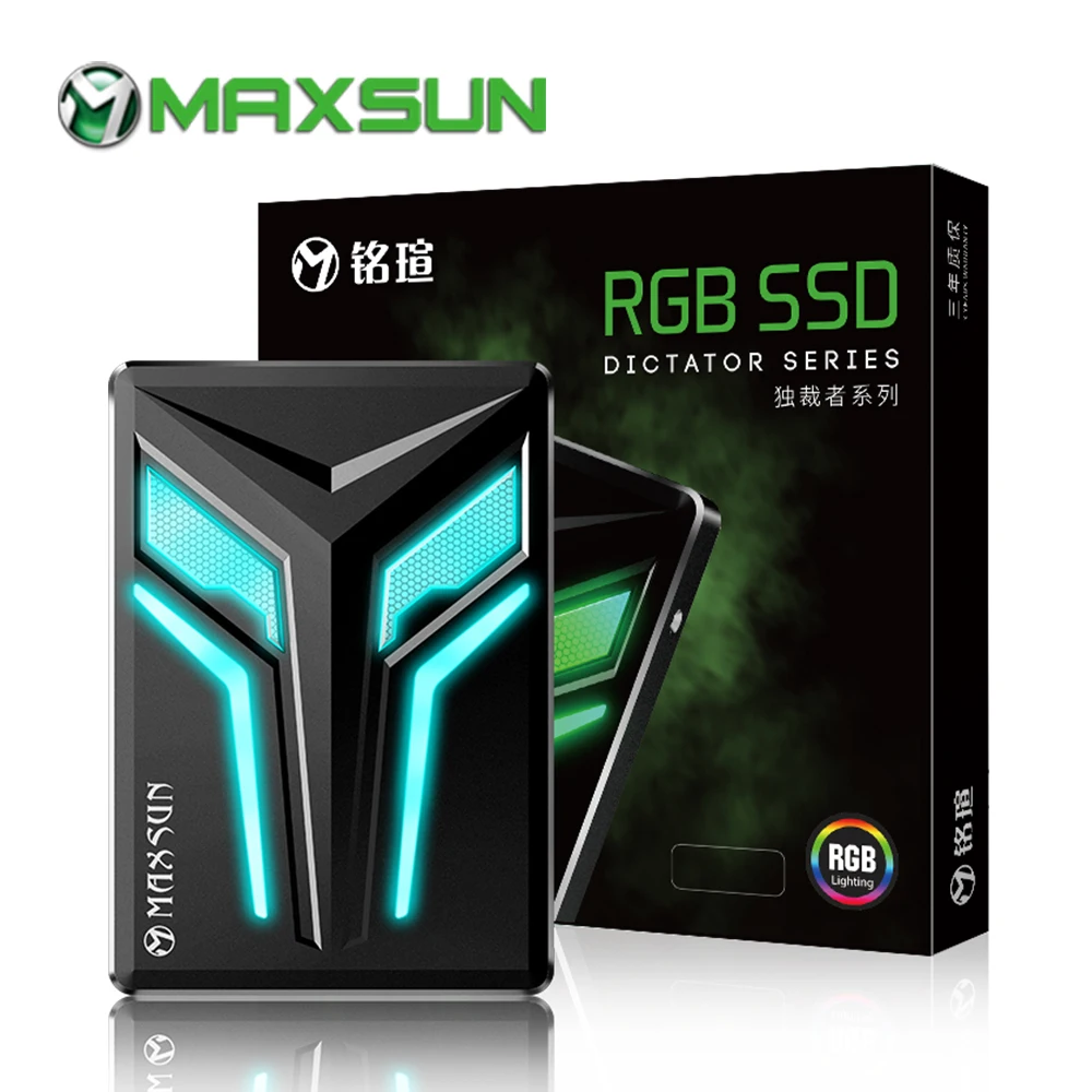 MAXSUN RGB ssd 240 ГБ 480 960 2 5 дюймов SATA III 500 МБ/с./с 3D NAND Silicon Motion Внутренние твердотельные