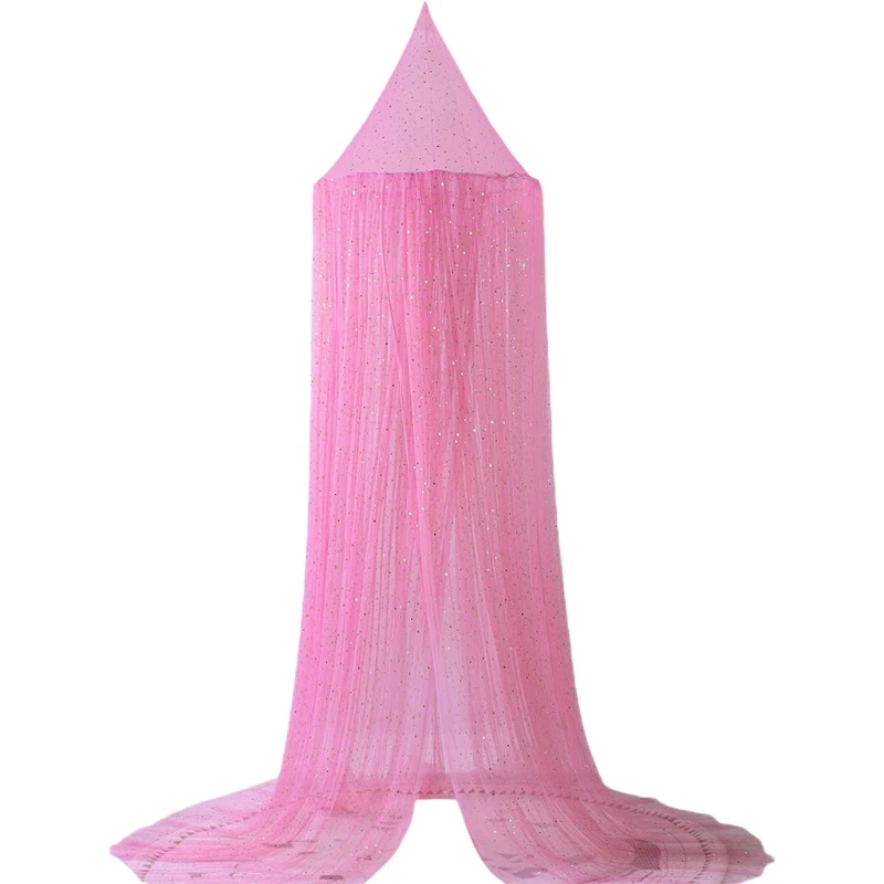 

2021 New Baby Kids Bed Mesh Yarn Canopy Bedcover Mosquito Net Curtain Dome Hanging Tent