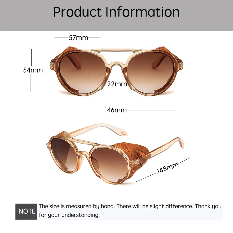 Круглые Солнцезащитные очки в стиле стимпанк для мужчин и женщин брендовые