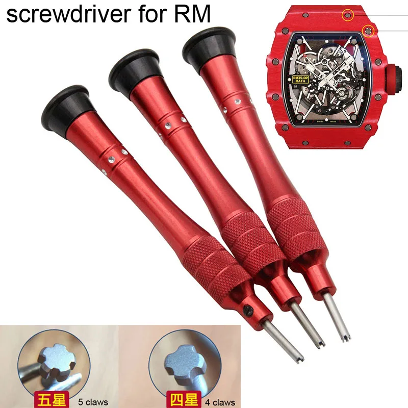 3 4 5 Claws Watch Repair Screwdriver for Richard Mille Watch Disassemble Screw Repair Tool Accessory for Watchmaker