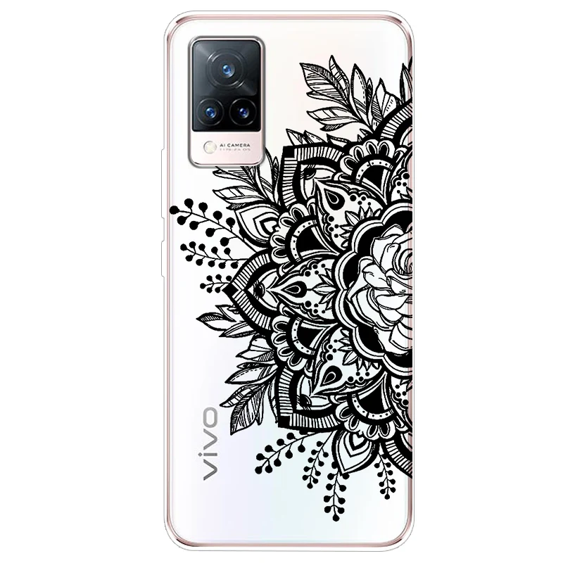 ДЛЯ vivo V21 5G чехол прозрачный мягкий термополиуретановый силиконовый для телефона