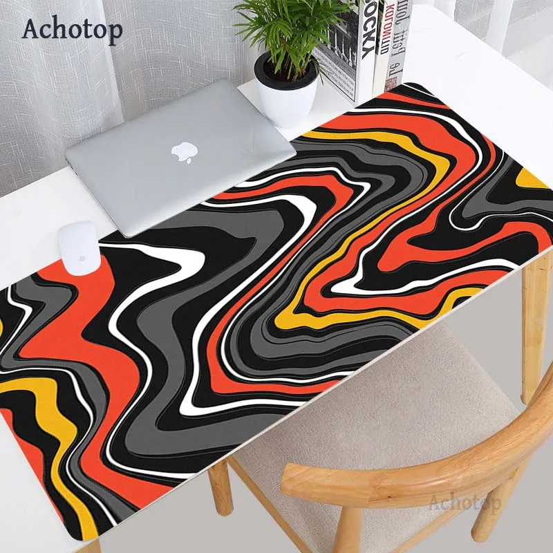 

Marble Art Liquid Strata Mouse Pad Personalized Fabric Office Carpet XXL Desk Mat Black Large Computer Desk Mat Rubber Mousepad