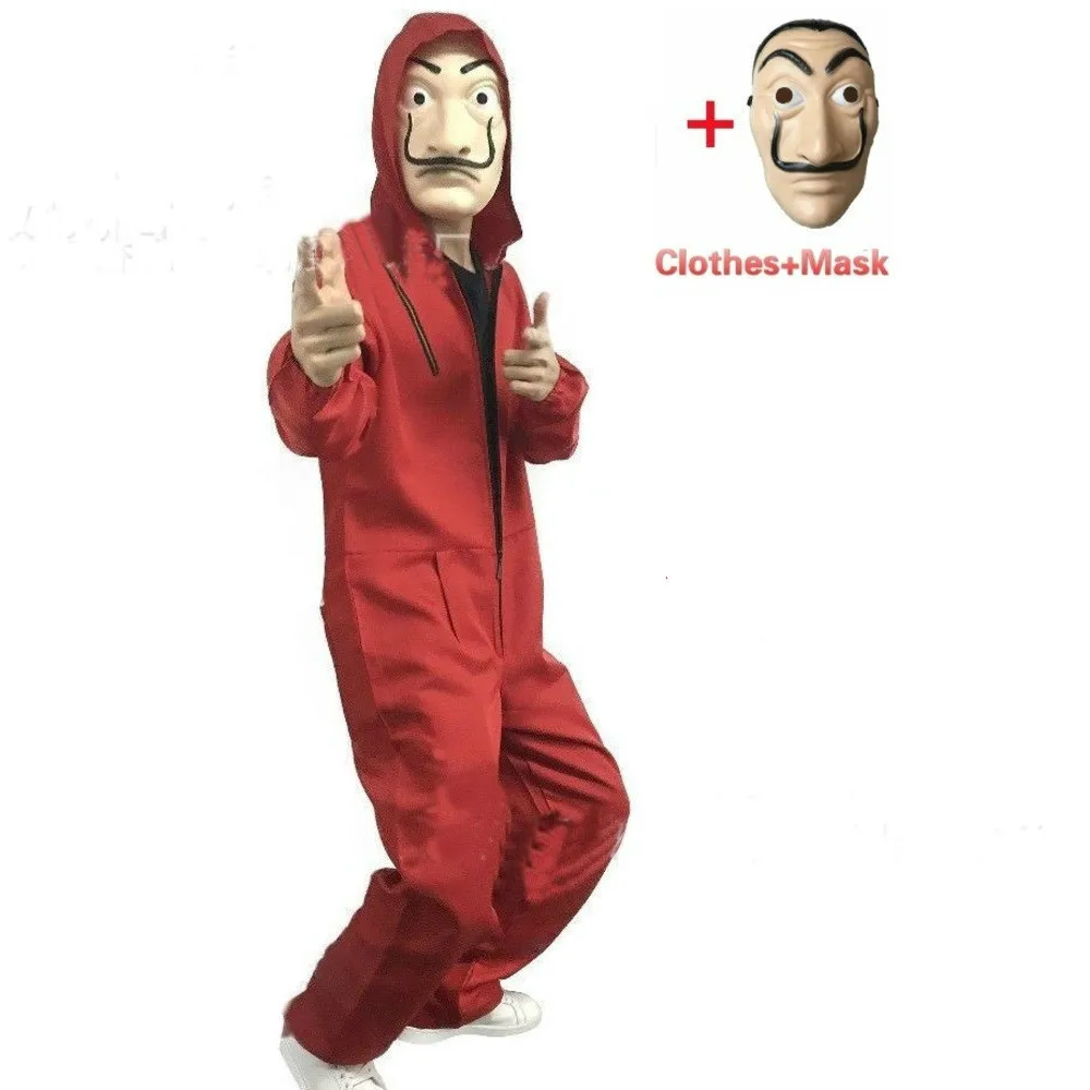 Костюм с бумажным домом La Casa De Papel косплей Сальвадор Дали маска костюмы на