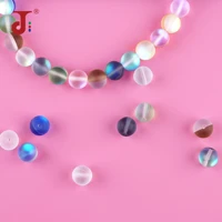 8mm 24pcslot macaron glass beads two colors frosted surface ball for children diy bracelet necklace jewelry making