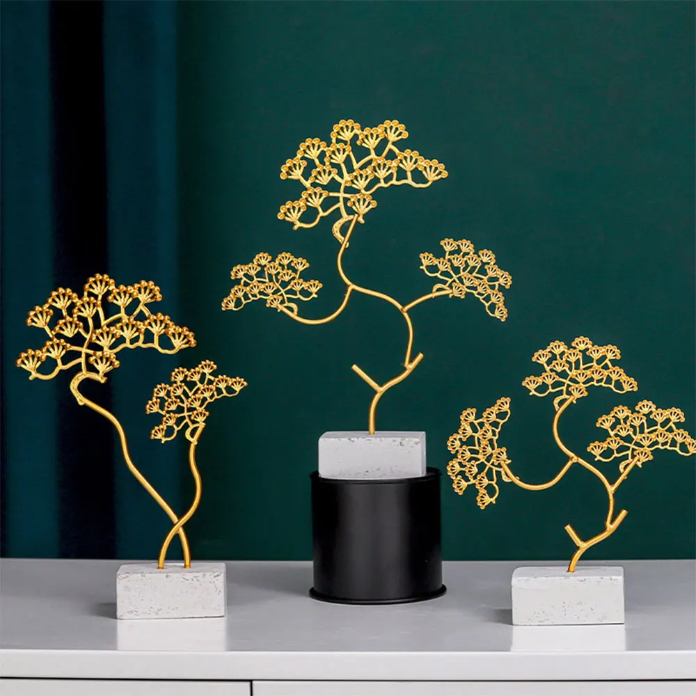 

Украшения из кованого железа, простые и креативные скульптуры в китайском стиле с изображением золотого дерева, металлические украшения дл...