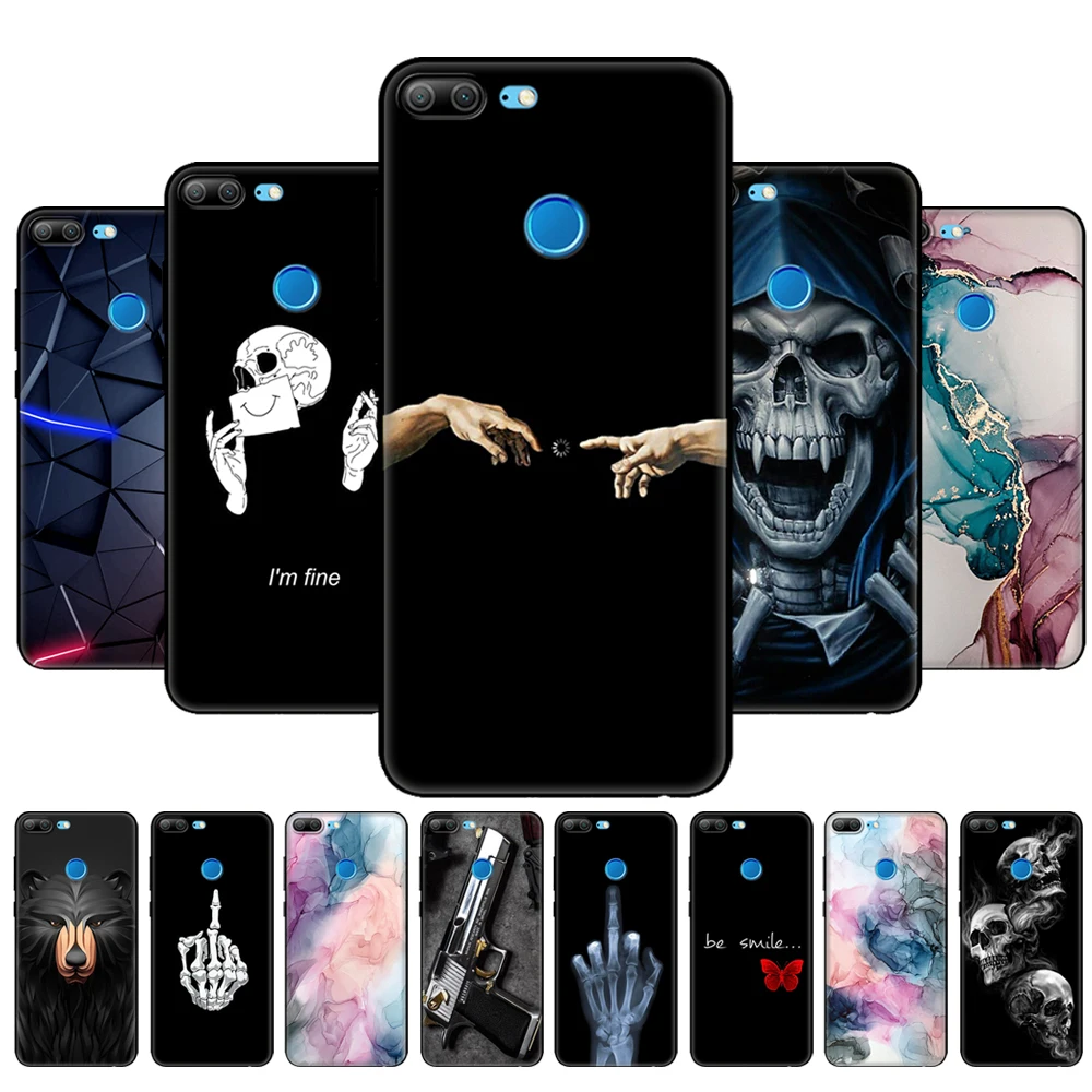 Чехол для honor 9 lite мягкий силиконовый чехол из ТПУ Huawei защитный черный ТПУ|Бамперы|