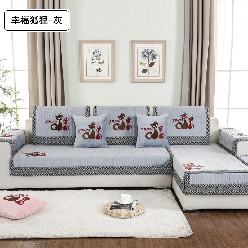 Плюшевая подушка для дивана four seasons универсальная ткань нескользящая подушки