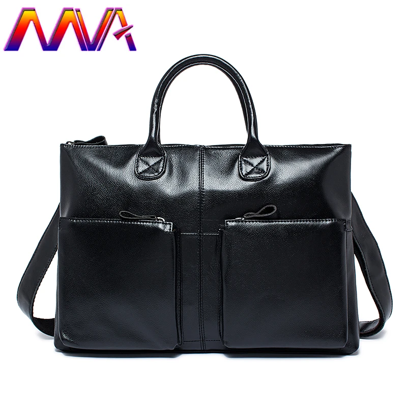 MVA портфель из натуральной кожи повседневная мужская сумка на плечо женский