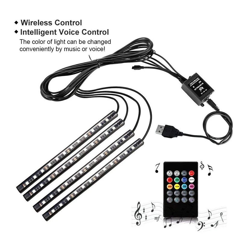 7-цветная новая атмосферная лампа RGB светодиодная неоновая полоса света