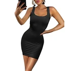 Облегающие платья, сексуальные приталенные вечерние платья для ночного клуба, сарафан, сексуальное офисное женское элегантное мини-платье без рукавов для женщин
