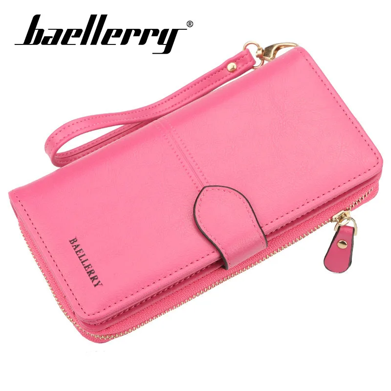 Женский Длинный кошелек портмоне Baellerry Soild из искусственной кожи с застежкой