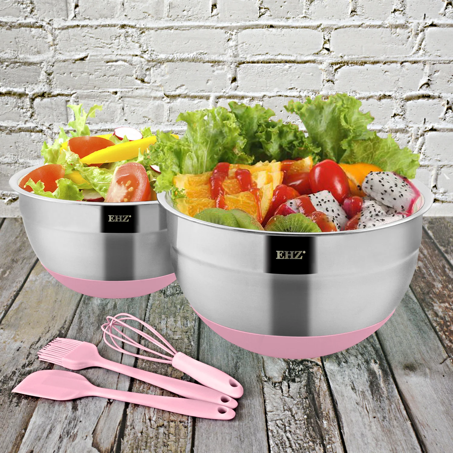 Миска EHZ для смешивания салата из нержавеющей стали набор 7 шт. с крышкой