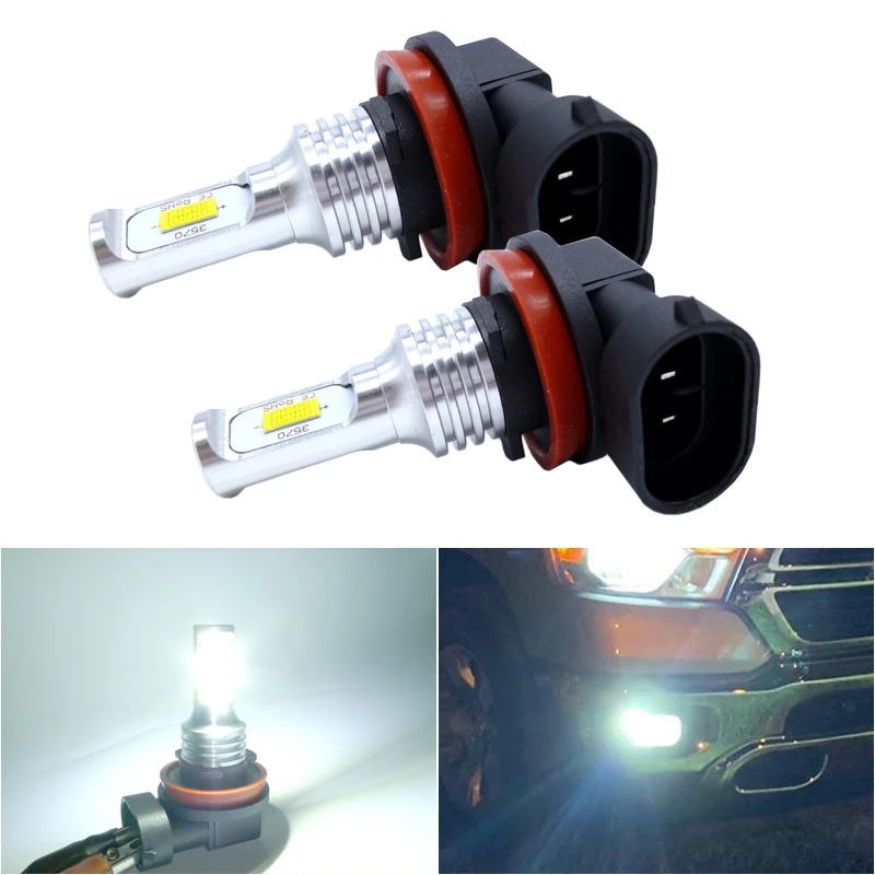 

2pcs H8 H11 H1 H3 H7 Hb4 9006 Led Fog Lamp Csp Chip 12v 24v Auto Leds White Yellow For Vw Toyota Nissan Renault Lada Hyundai