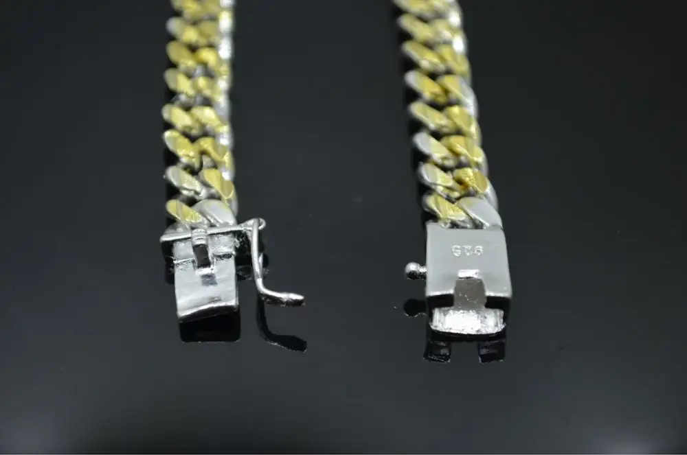 New high-end women's mens fine 925 sterling silver bracelet fashion jewelry gift men's 10MM square beautiful gem Jewelry | Украшения