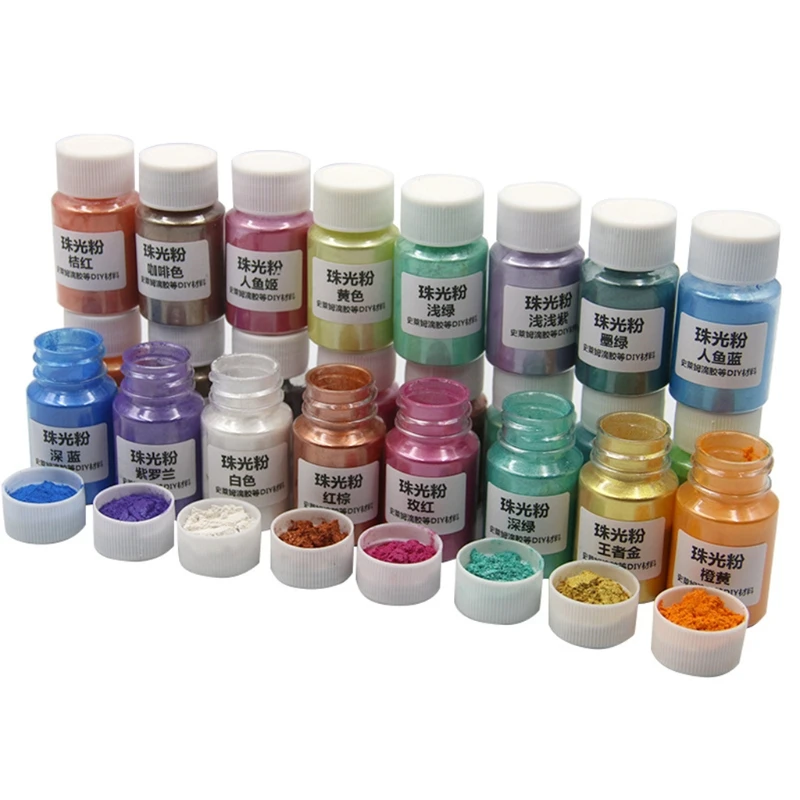 

48 Colors Cosmetic Grade Pearlescent Natural Mica Mineral Powder Epoxy Resin Dye Pearl Pigment DIY Jewelry Crafts Making
