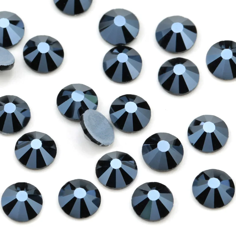 ЦЯО новый цвет железа на ААА Стразы блестящий черный AB плоский задний кристалл