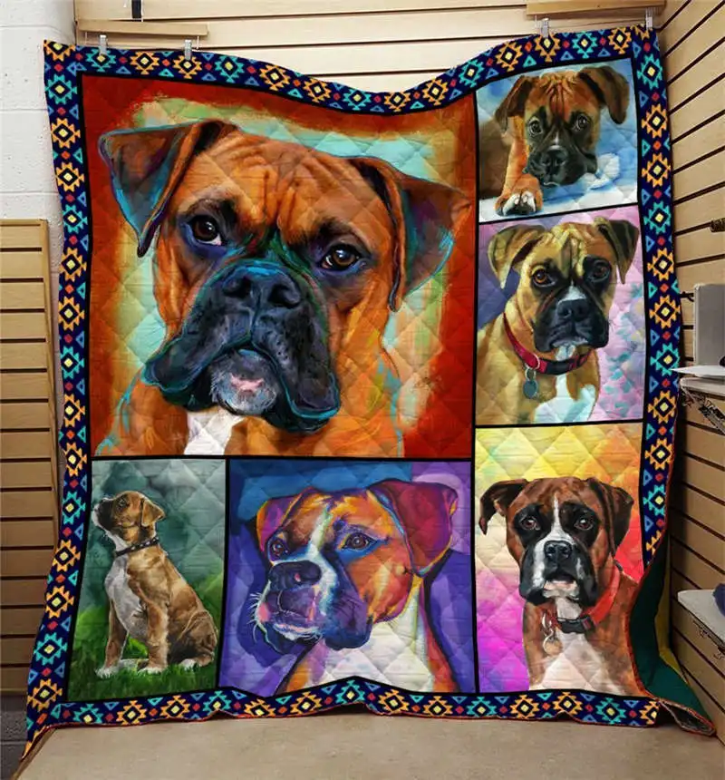 Домашнее покрывало с 3D принтом животных собак кошек одеяло большого размера для