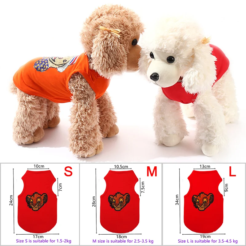 

2022 New Diamond Painting Cartoon Cute Pet Clothes Diamond Decorative Pets Clothing Reusable Pullover Dog Shirt Pet Clothing S-L