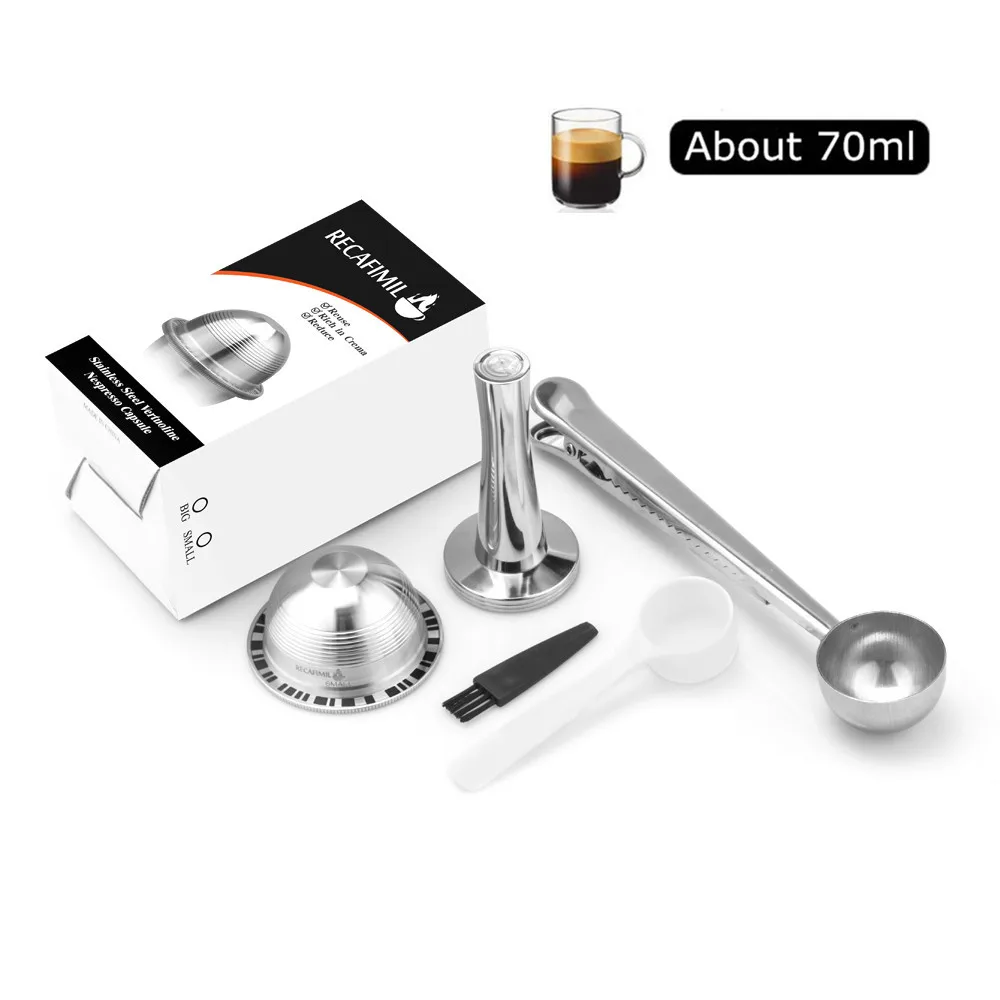 Фильтры для кофе Nespresso Vertuo Vertuoline Plus& Delonghi ENV150 пополняемая многоразовая капсула из нержавеющей стали - Цвет: G1 Small