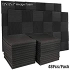 Акустическая клиновидная панель, 48 Дюймов, 30x30x шт.упак. см, 2,5 Звукоизоляционная пена, плитка для студии звукоизоляция помещений, обработка с помощью ленты